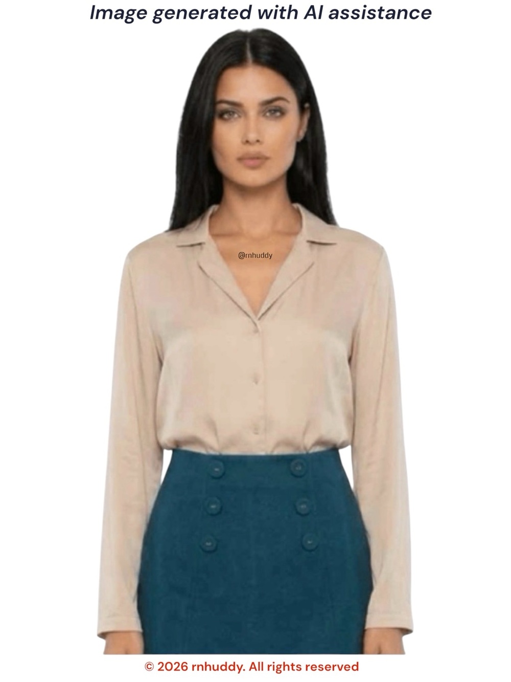 Bella Dahl L soft nude/beige satin Long Sleeve Button Down